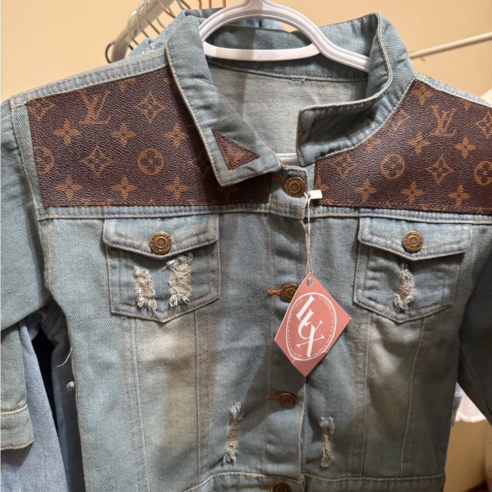Louis Vuitton Kids Jean Jacket - Blue and Brown